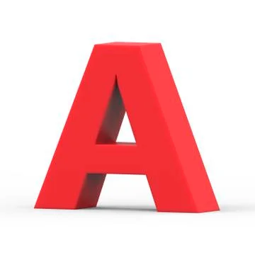 Right red letter A Stock Illustration