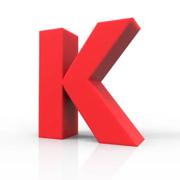 Right red letter K Stock-Illustration