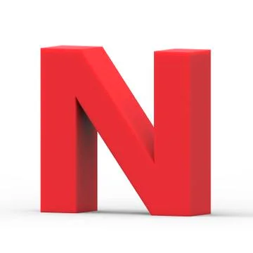 Right red letter N Stock Illustration