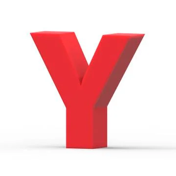 Right red letter Y Stock Illustration