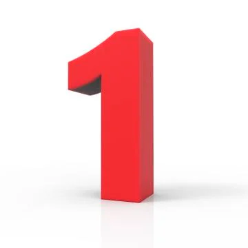 Right red number 1 Stock Illustration