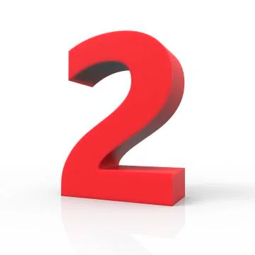 Right red number 2 Stock Illustration
