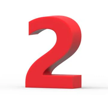 Right red number 2 Stock Illustration