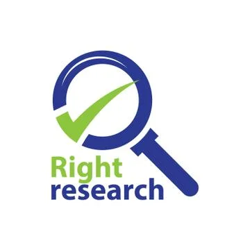 Right research logo Stock Illustration