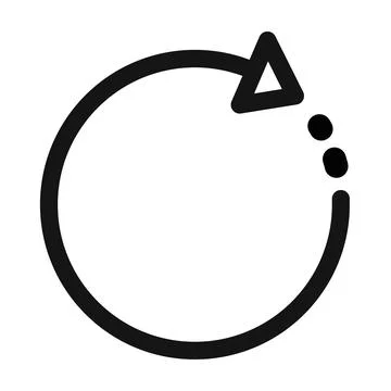 Right Rotation Arrow Icon Ideal for Image and Document Adjustments Stock Illustration