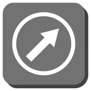 Up-Right Rounded Arrow Rounded Square Vector Icon Stock Illustration