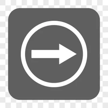 Right Rounded Arrow Rounded Square Button 스톡 일러스트