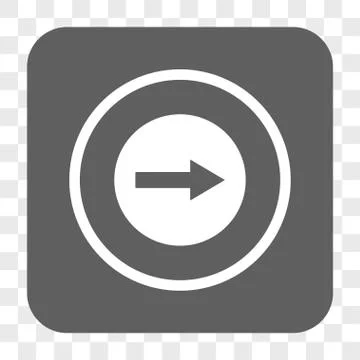 Right Rounded Arrow Rounded Square Button 스톡 일러스트