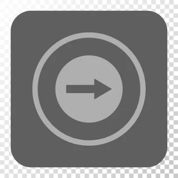 Right Rounded Arrow Rounded Square Button Illustrazione stock
