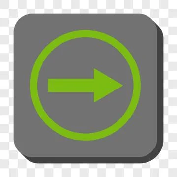 Right Rounded Arrow Rounded Square Button Illustrazione stock