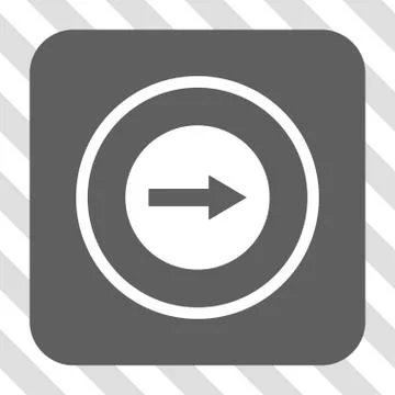 Right Rounded Arrow Rounded Square Button 스톡 일러스트