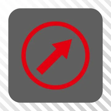 Up-Right Rounded Arrow Rounded Square Button Stock Illustration