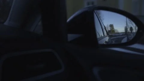 Right side mirror with forest in background Stock Footage 171117182