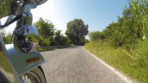 Right side point of view shooting of a Harley Davidson motorcycle Video stock 103839121