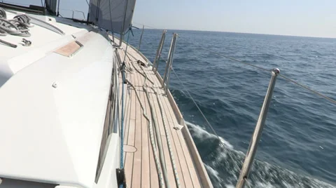 Right side of sailing boat Stock Footage 32320373