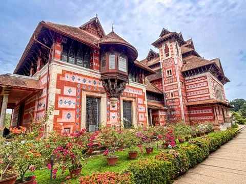Right Side view of 18th century Napier Mueum in Thiruvananthouram Kerala Foto stock