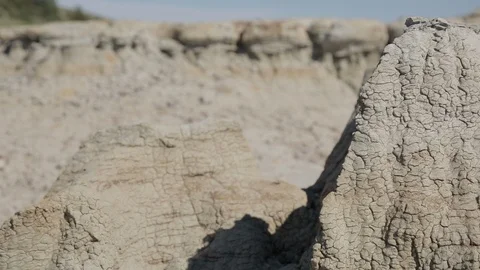 Right Slider Shot Eroded Sandstone Rock Formations Stock Footage 121639401