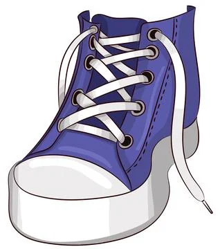 Right sneacker isolated on white Stock Illustration