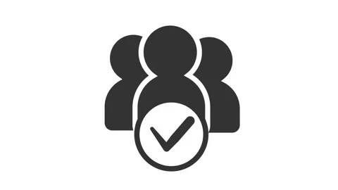The Right Teamwork Icon Animation with Checkmark. Team Approved with Agreem.. Stock Footage 305710341