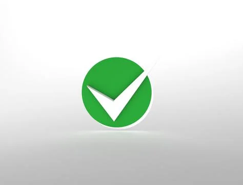 Right tick image on white background 스톡 일러스트