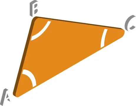 Right triangle illustration in 3D isometric style Stock Illustration