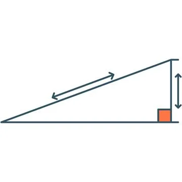 Right triangle vector geometry science flat icon Stock Illustration