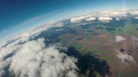 Right turn above the clouds Stock Footage 94669430
