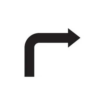 Right  Turn arrow Stock Illustration