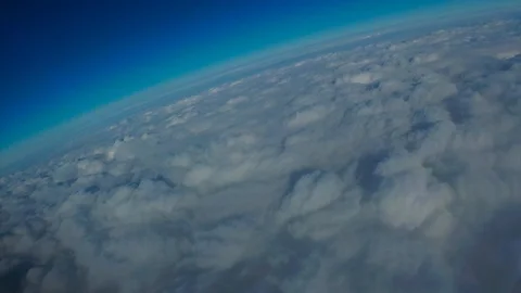 Right turn over the clouds Stock Footage 107091195