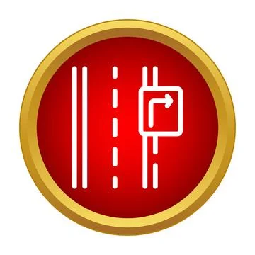 Right turn road lane vector icon design イラスト素材