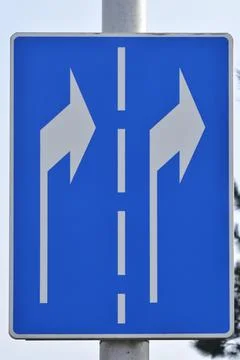 Right turn sign Stock Photos