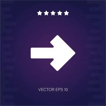 Right vector icon Stock Illustration