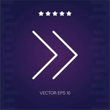 Right vector icon Illustrazione stock