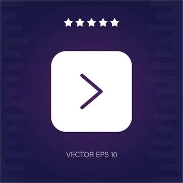 Right vector icon Illustrazione stock