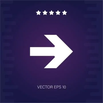 Right vector icon Stock Illustration