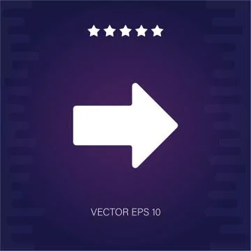 Right vector icon Stock Illustration