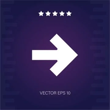 Right vector icon Stock Illustration