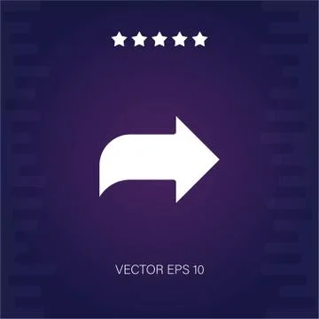Right vector icon Stock Illustration