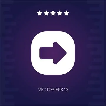 Right vector icon Stock Illustration