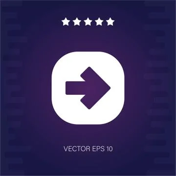 Right vector icon Stock Illustration