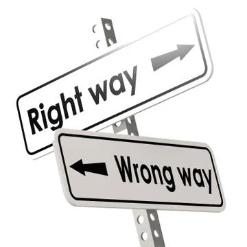 right and wrong sign