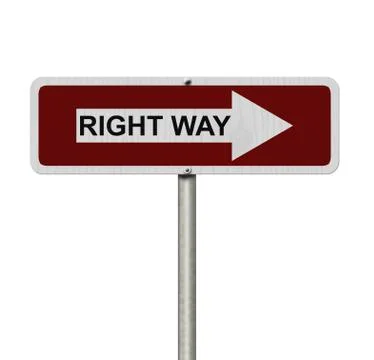 This is the right way Stock Illustration