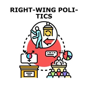 Right wing politics concept vector illustration Stock Illustration