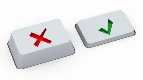 Right &amp; wrong choice buttons 스톡 일러스트