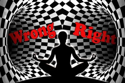 Right Wrong Choice Stock Photos