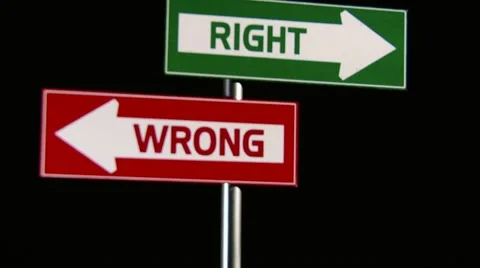 Right - Wrong, Concept. Vídeo Stock 21163500