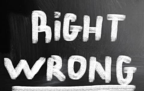 Right wrong concept Stock Illustration