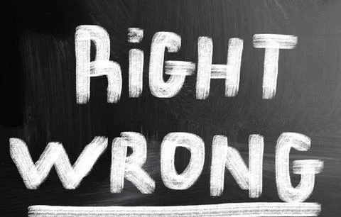 Right wrong concept Stock Photos