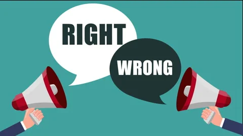 Right wrong Stock Footage 171794872