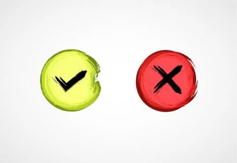 Right wrong sign Stock Illustration